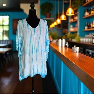 💖 Blue Tie-Dye Tunic Cover-Up 💖